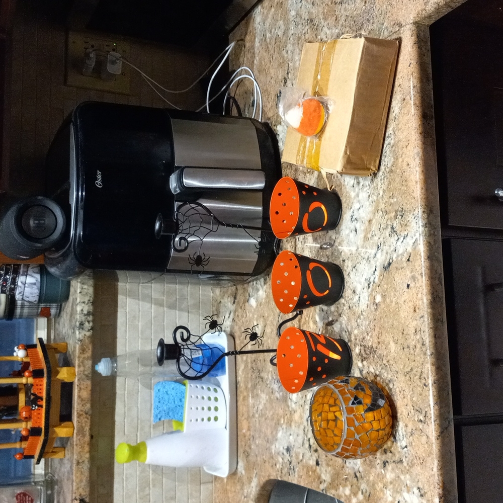 Halloween Decorative Candlestick Holder/Tealights Lot.